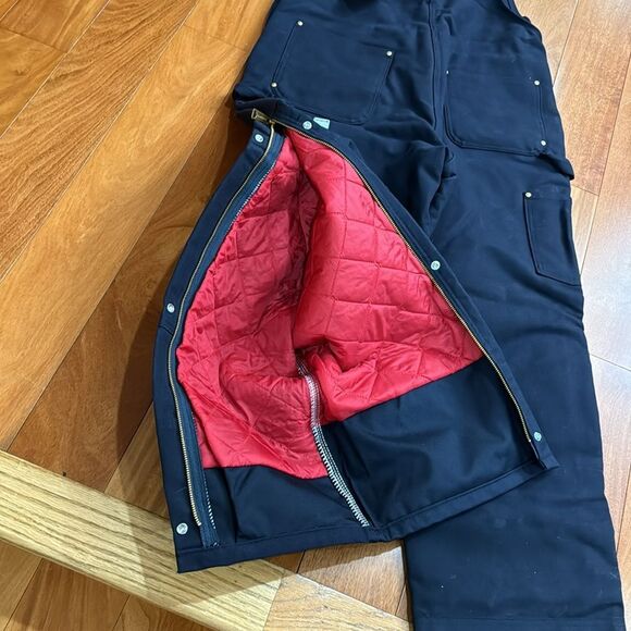 NWT Carhartt Insulated Duck Zip to Thigh Bib Overall Quilt Lined size 38x32 - Picture 10 of 16